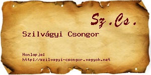 Szilvágyi Csongor névjegykártya