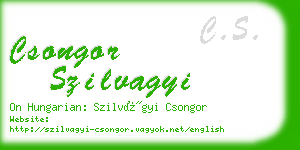 csongor szilvagyi business card